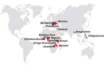 Barnmissionens verksamhetsländer